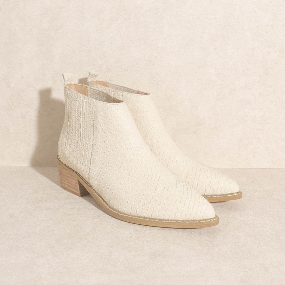 Cream Ankle Boots